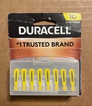 NEW Duracell Size 10 Hearing Aid Batteries 1.45V Zinc Air DA10B24ZM 24 Count - £7.54 GBP