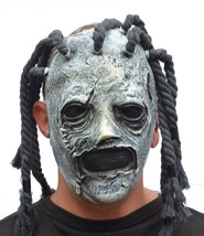 Tribal Witch Doctor Rasta Band Halloween Mask with Dreads Latex Adult Mask - £18.37 GBP