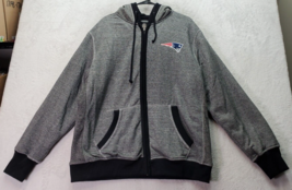 NFL New England Patriots Pro Line Hoodie Football Mens XL Gray Sherpa Lined Logo - £25.85 GBP