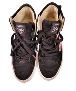 VANS Men’s 6.5 Women’s 8 Checkerboard Suede Lizzie Black High Tops Shoes Hi - $51.45 CAD