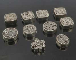 LORI BONN 925 Silver - Vintage 8 Pcs Assorted Letters &amp; Symbols Pendants -PT9647 - $164.47