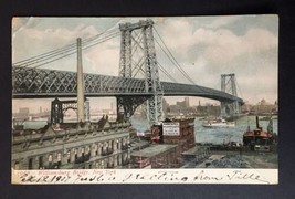 Williamsburg Bridge NYC New York City Undivided Back Posted 1907 Lumber Yard - $7.00