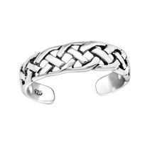 Weave Toe Ring 925 Sterling Silver Toe Ring - £12.49 GBP