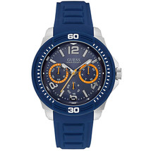 Guess Men&#39;s Classic Blue Dial Watch - W0967G2 - £78.17 GBP
