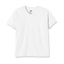 Fruit Of The Loom Boy&#39;s SS028B Short Sleeve T-Shirt, White, 10-11 Years ... - $8.00