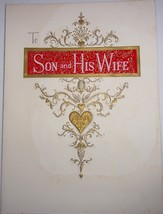 Vintage Hallmark To Son And His Wife Embossed Valentine Card 1960 - £3.85 GBP