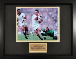 Rory Underwood England Rugby Union Framed 12x8 Signed Autograph Photo Display - £58.95 GBP