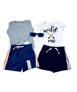 Carter&#39;s &amp; Garanimals Baby Boy 3-6M 4Pc. Bodysuits &amp; Shorts Sets Plus Su... - €12,98 EUR