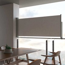  Side Awning Grey Polyester and iron 39.4 x 118.1 in Retractable - $2,533.83 MXN