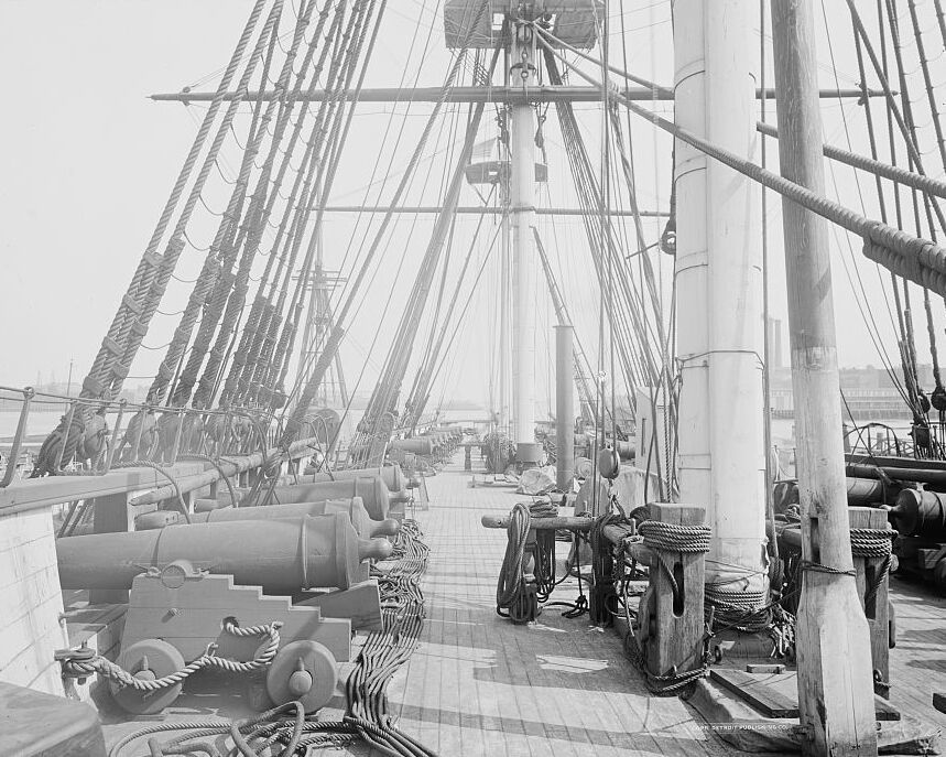 Cannon aboard deck of USS Constitution frigate 1910 Photo Print - $8.81 - $14.69