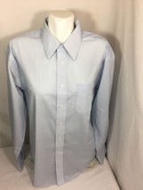 Croft &amp;barrow Men Blue Casual Long Sleeve Shirt Size 16 Bin62#22 - £21.15 GBP