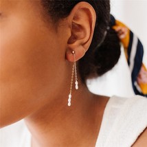 Gold Filled Drop Earrings Handmade Natural Pearl Earrings Gold Jewelry Oorbellen - £39.64 GBP