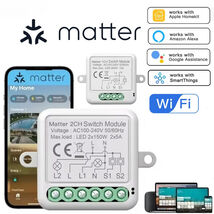 WiFi Matter Smart Switch Relay Circuit Breaker Home for Homekit/Alexa/go... - $15.46+