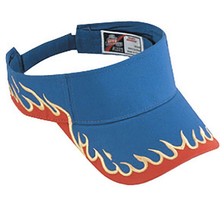 New Blue Red Gold Flame Fire Sun Visor Cap Hat Adjustable Skate Curved Biker La - $9.00