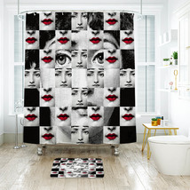 Fornasetti 001 Shower Curtain Bath Mat Bathroom Waterproof Decorative - £18.32 GBP+