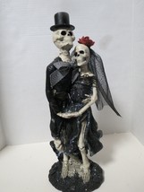Day Of The Dead Wedding Skeleton Resin Figurine Dancing Couple 16&quot;T Homegoods - £15.78 GBP