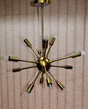Sputnik Starburst Light Fixture Chandelier Lamp Antique 12 Arms - £138.22 GBP