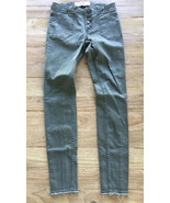 Hollister Womens 0 SUPER SKINNY Twill Utility Pant Army Green Button Fly... - £22.35 GBP
