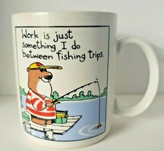 Hallmark Shoebox Greetings Coffee Mug - Fishing Bear- 1987 - £15.17 GBP