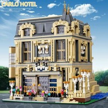 Carlo Hotel DIY Model Building Blocks Set City Street View MOC Bricks Toys Gift - £116.49 GBP