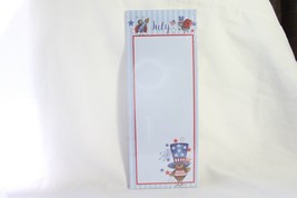 Magnetic List Notepads (New) July - Fire Crackers, Ladybugs &amp; Bird W/HAT &amp; Stars - $5.44