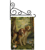 Beagles And Duck Burlap - Impressions Decorative Metal Fansy Wall Bracket Garden - £26.68 GBP