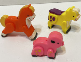 VTG 1973 Fisher Price Farm Animals Music Box Replacement Animals Horse Cow Pig - £10.71 GBP