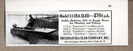 1935 Vintage Ad Sea Sled Model 13 Hunting &amp; Fishing Boats Motors Hickman Inc NY - £11.41 GBP