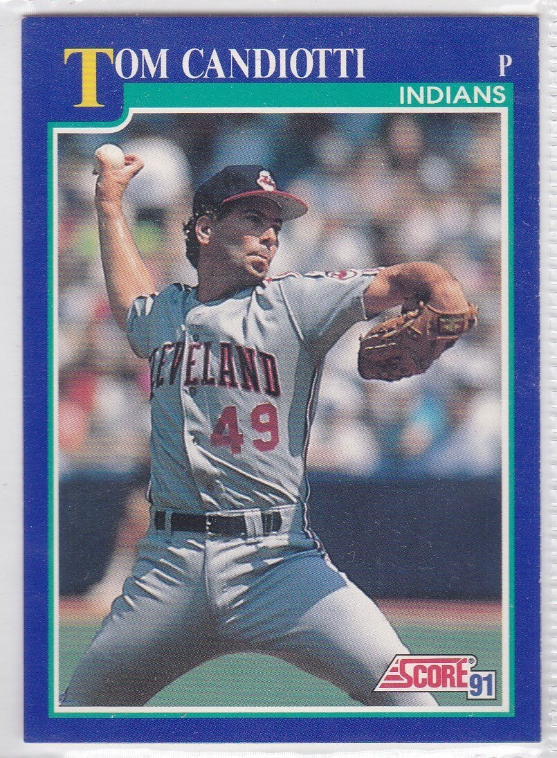 M) 1991 Score Baseball Trading Card - Tom Candiotti #488 - $1.97