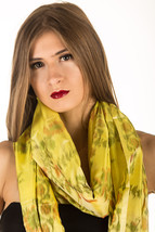 Exclusive Ikat Pure Silk Hand Woven Scarf with Vibrant Geometric Patterns and So - £48.10 GBP