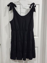 Womens Summer Casual V Neck Sleeveless Mini Dress  Tie Shoulder Tiere - $13.98