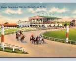 Charles Town Jockey Club Race Track Charles Town WV Linen Postcard H17 - $2.92