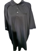 Antigua Golf Polo Shirt Black Size XL Embroidered Logo RN100203 Relaxed Fit - £7.59 GBP