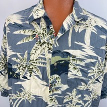 After Dark by Falcon Bay 2XL Aloha Hawaiian Shirt Palm Trees Coconuts Gray - £44.61 GBP