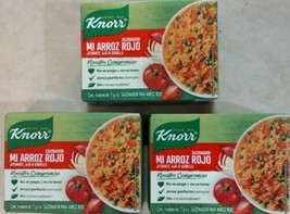 3X Knorr Mi Arroz Rojo Sazonador Red Rice Seasoning - 3 Boxes 4 Packets Each - £11.62 GBP