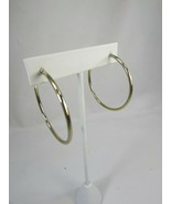 Vintage Goldtone Pierced Hoop Earrings 51462 Gold Tone - £9.35 GBP