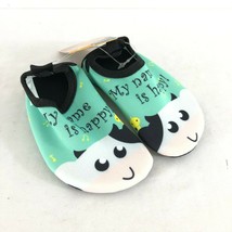 Toddlers Water Shoes My Name is Happy! Cow Slip On Fabric Lightweight Green 6/7 - £7.66 GBP