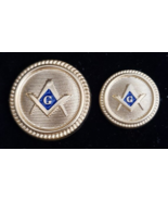 Blazer Jacket buttons circular S&amp;C gold plated Masonic Fremasonry - $32.50
