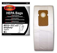Envirocare Riccar Type B Bags for 8000, 8900 HEPA w/closure - £12.46 GBP