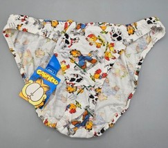 VINTAGE Garfield The Cat Farmer/Cow Womens Bikini Panties/Underwear Size 7 - New - £13.28 GBP