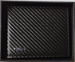 FORD WALLET 3d  logo  carbon Fiber Faux Leather+ FREE KEY CHAIN - $49.00