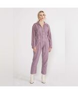 Etica Kingsley Utility Jumpsuit in Purple Dove Size Small - $1,543.47 MXN