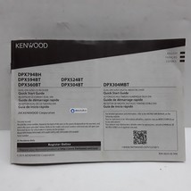 Kenwood DPX794BH DPX594BT DPX560BT DPX524BT DPX504BT DPX304MBT Quick Start Guide - £11.82 GBP