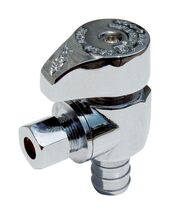 SharkBite 1/2 in. PEX Barb X 3/8 in. Brass Angle Stop Valve 23058LF - $11.95