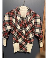 Vintage Scottish Export House Ladies Puff Sleeve Jacket(?) Plaid Wool Rare - $280.50