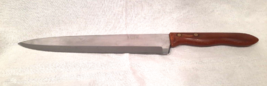 Uti-Kut Chef Kitchen Knife Stainless USA 8&quot; Blade 12.63&quot; long Wood Handle  - $14.01