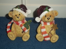 CHRISTMAS BEAR FIGURINES LOT OF 2 - 4 INCHES TALL - €4,36 EUR