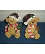 CHRISTMAS BEAR FIGURINES LOT OF 2 - 4 INCHES TALL - $4.99