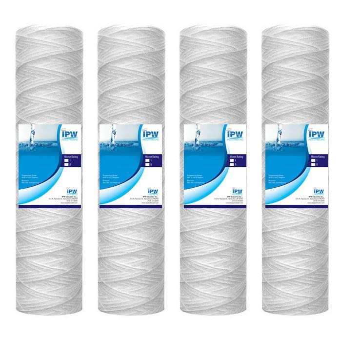 Primary image for Compatible for WHKF-WHSW String Wound 5 Micron Sediment Water Filters - 4-Pack