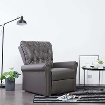 vidaXL Gray Faux Leather Reclining Chair Medium Manual Recline Adjustable - $344.49